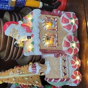 Gingerbread Train with Santa